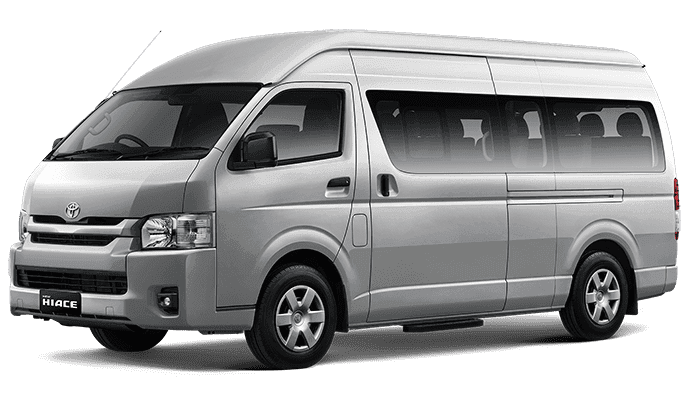 Toyota Hiace untuk layanan antar-jemput bandara